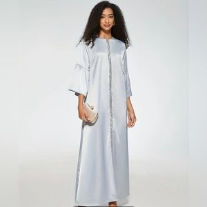 STYLEWE Maxi Caftan Formal Dress Women Size Medium Silver angel costume